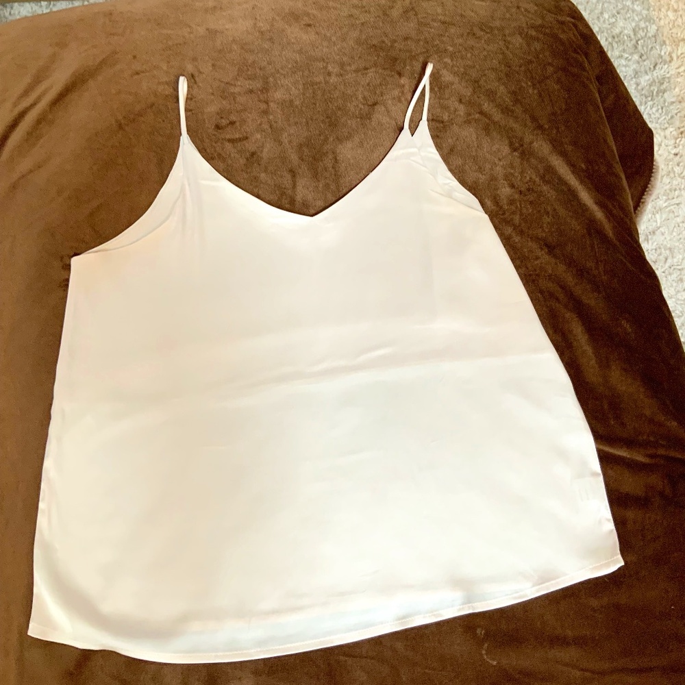 Camisole Ivory Cream XL Satin Minimalist Normcore Scandi Girl Essentials Coastal